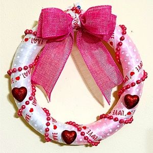 Handmade Valentine’s Wreath 8”
